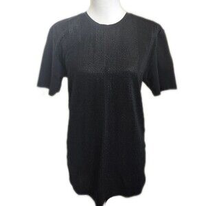Zara Black Short Sleeved Sparkle Tee T-shirt, Medium